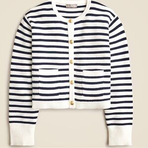 J.Crew Navy and White Striped Knit